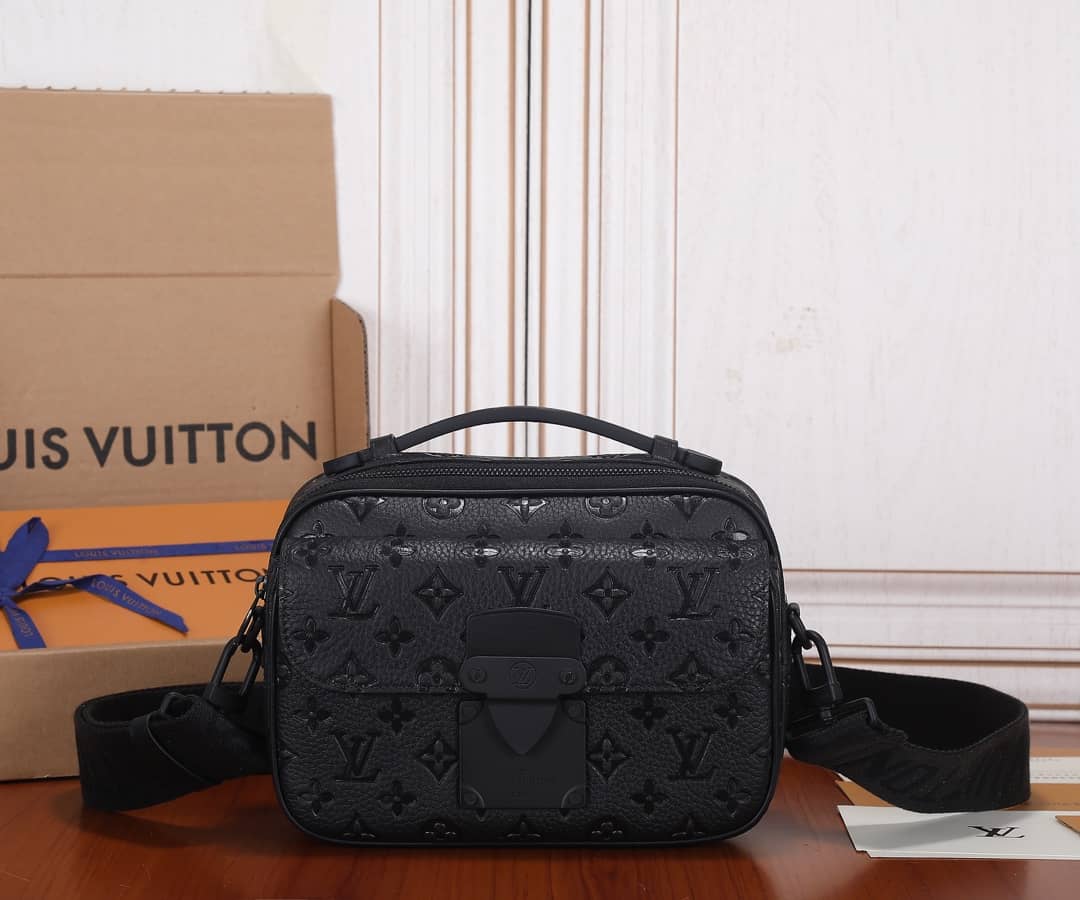Louis Vuitton S Lock Messenger Bag Replica Black M58489 - DEEPREPS