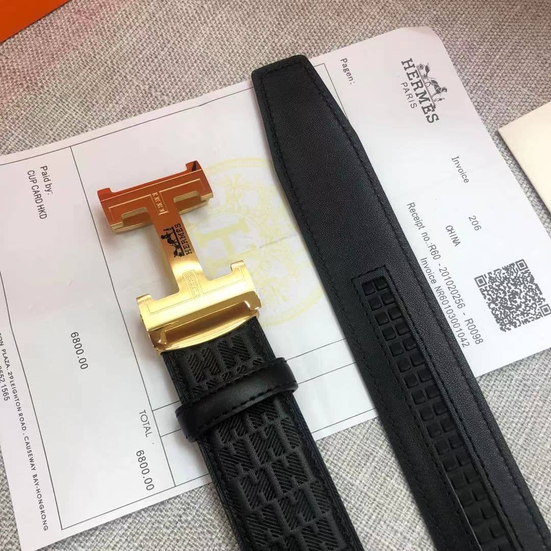 Fake Hermes Logo Belt 34mm - DEEPREPS