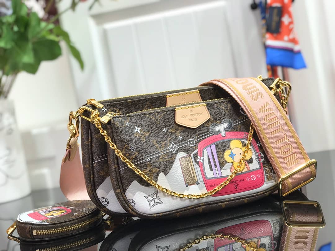 Louis Vuitton Monogram Canvas Multi Pochette Replica Brown M44823 - DEEPREPS