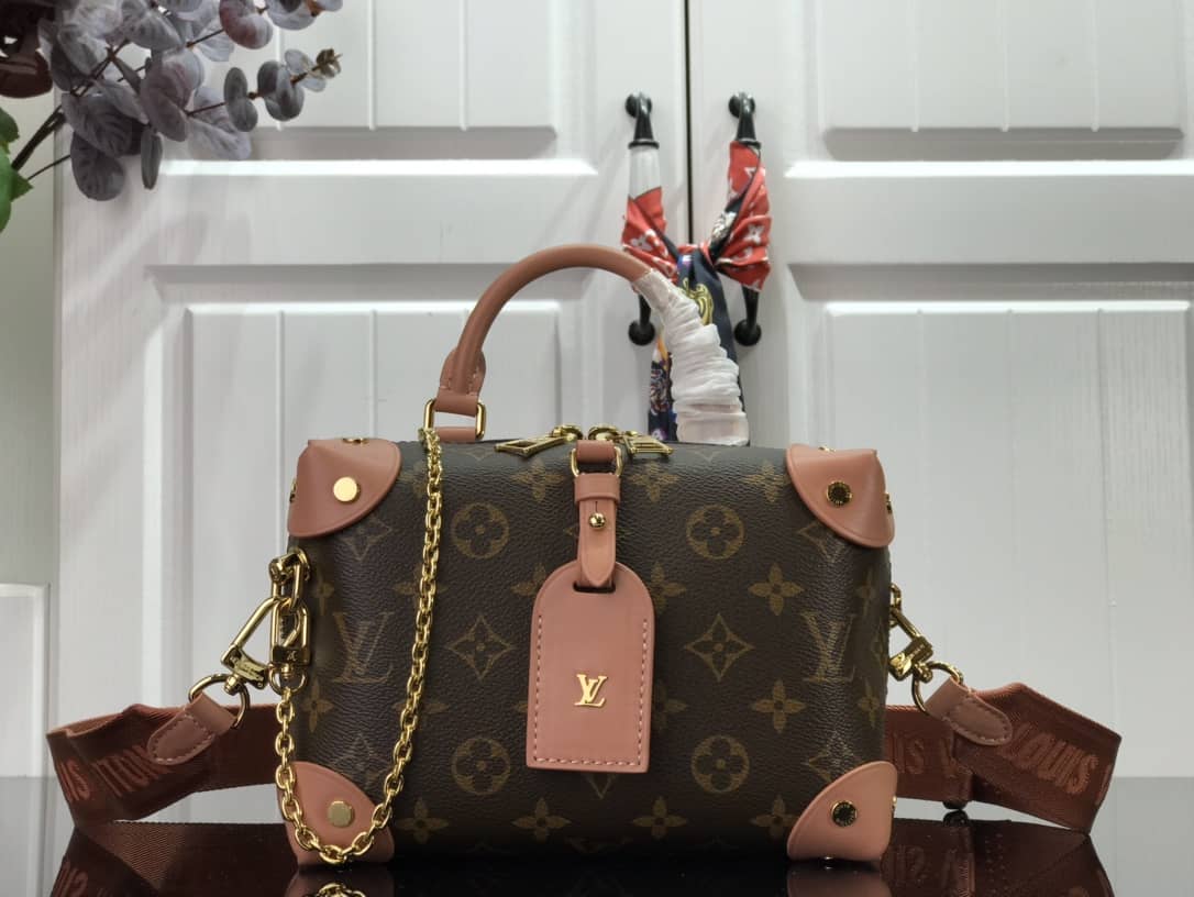 Louis Vuitton Petite Malle Souple Monogram Bag Replica Pink M45571 - DEEPREPS