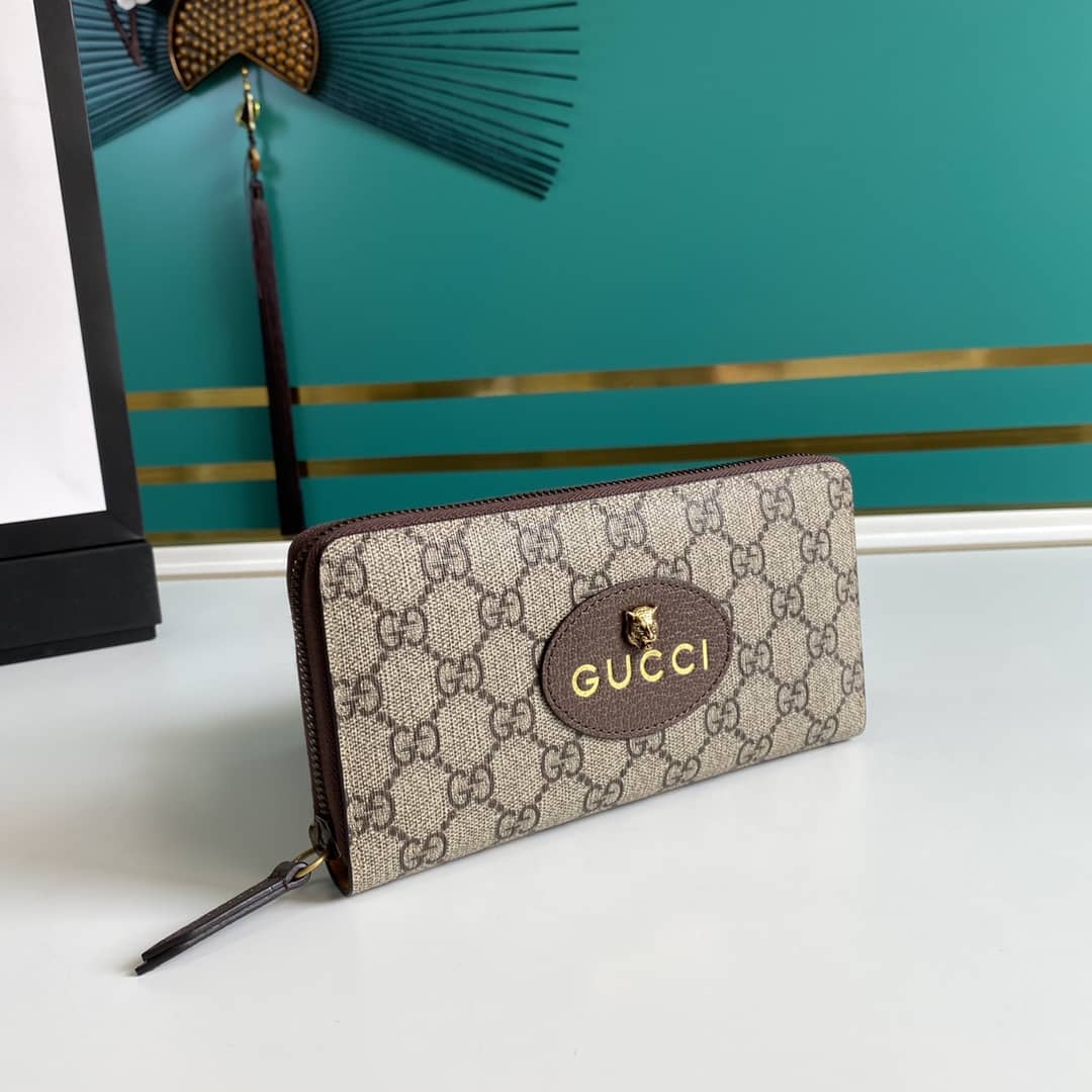 Gucci Vintage GG Neo Supreme Long Zipper Wallet Replica 473953 - DEEPREPS