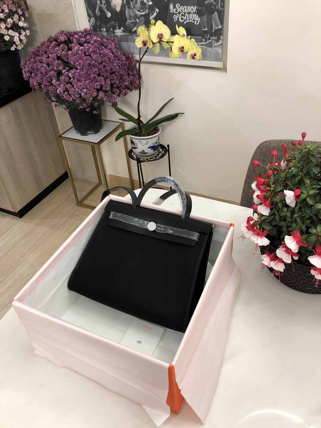 Hermes Bag Replica 31 Canvas Leather HerBag - DEEPREPS