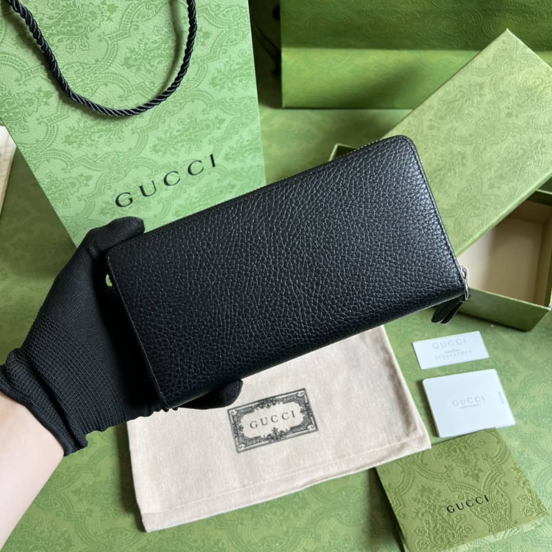 Gucci GG Marmont Leather Zip Long Wallet Replica 456117 - DEEPREPS