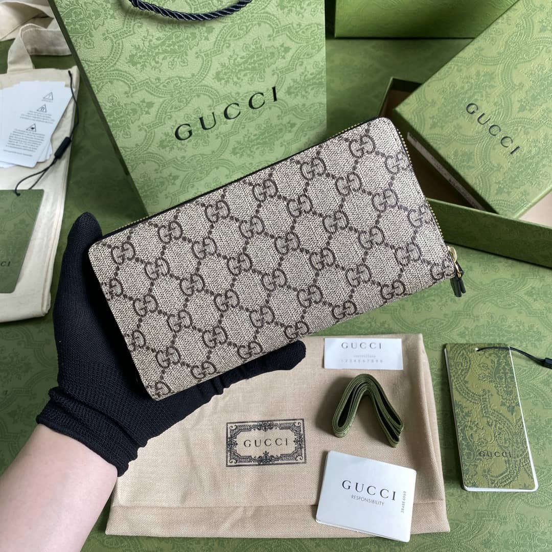 Gucci GG Marmont Leather Zip Long Wallet Replica 456117 - DEEPREPS