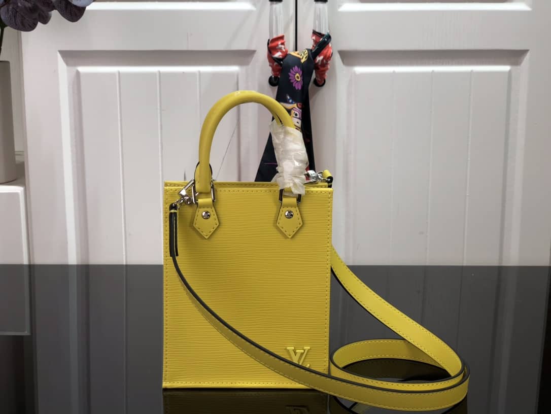 Louis Vuitton Petit Sac Plat Flat Shoulder Bag Replica Yellow M80169 - DEEPREPS