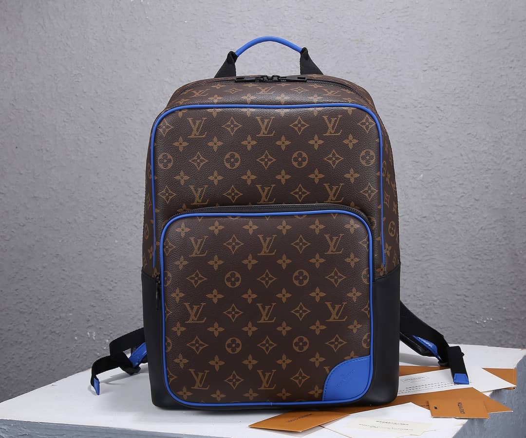Louis Vuitton Dean Canvas Monogram Macassar Blue Brown M45867 Replica Backpack - DEEPREPS