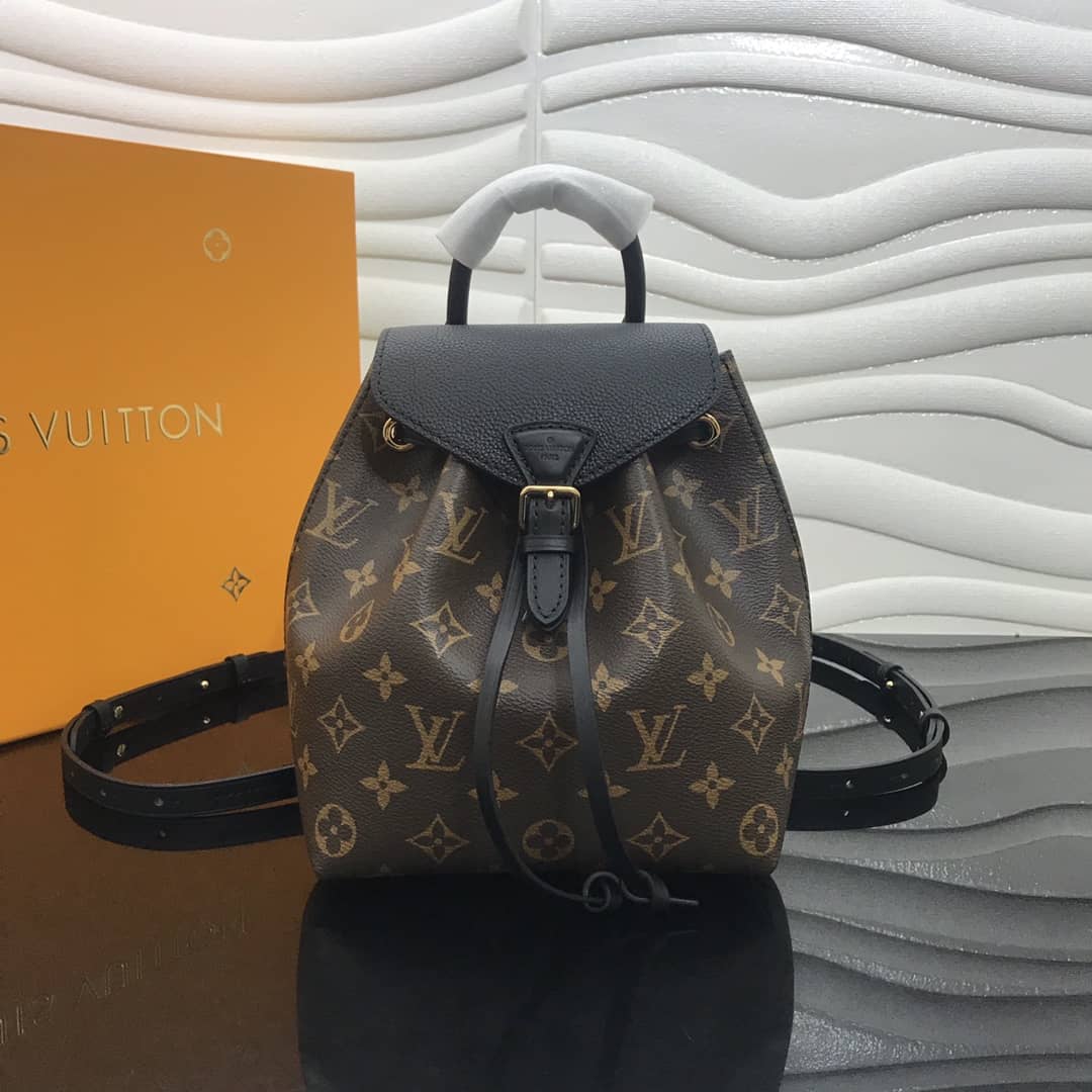Louis Vuitton Montsouris BB Monogram Replica Backpack Black M45502 - DEEPREPS