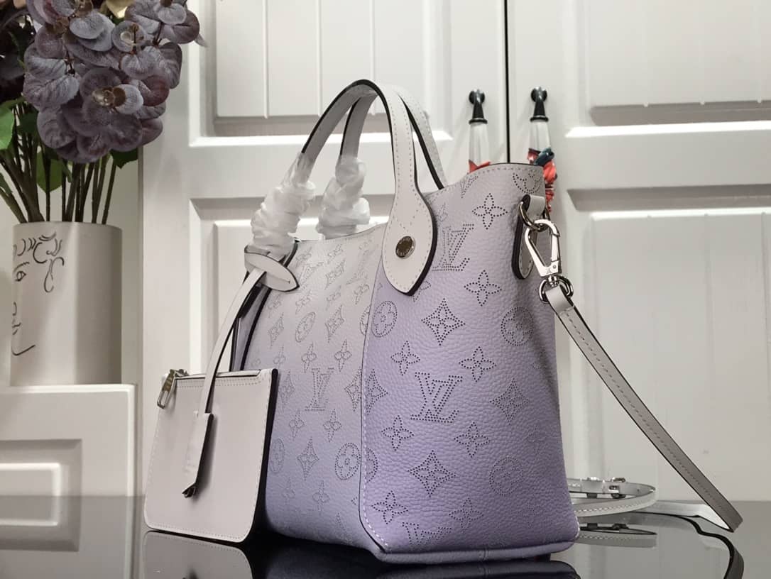 Louis Vuitton Hina PM Mahina Leather Bag Replica Blue M54350 - DEEPREPS