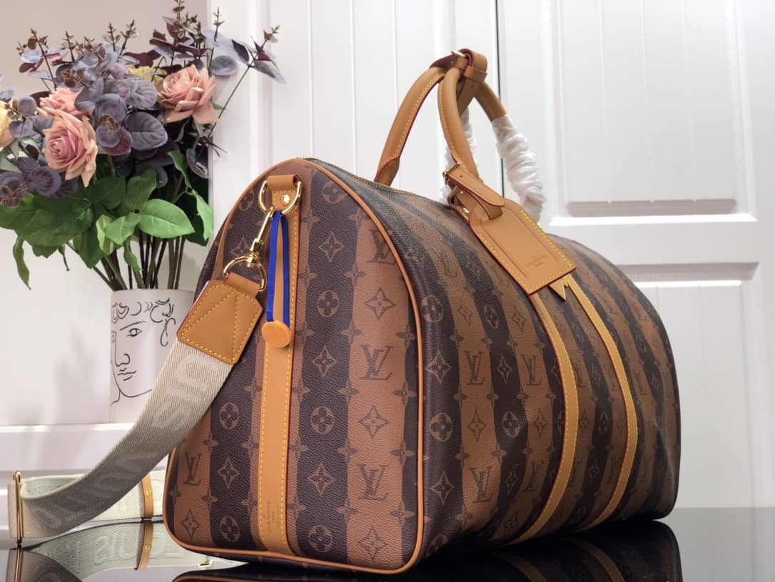 Louis Vuitton Keepall Bandouliere x Nigo Monogram Stripes Replica M40567 - DEEPREPS