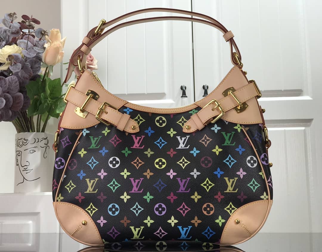 Louis Vuitton Monogram Multi Color Greta Shoulder Bag Replica Black M40196 - DEEPREPS