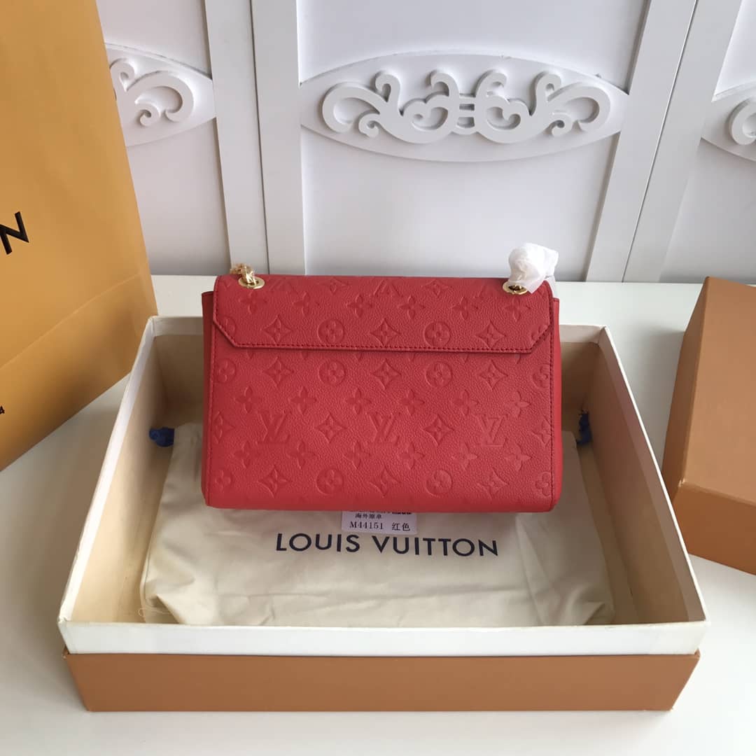Louis Vuitton Monogram Empreinte Vavin PM Chain Replica Shoulder Bag Red M44151 - DEEPREPS