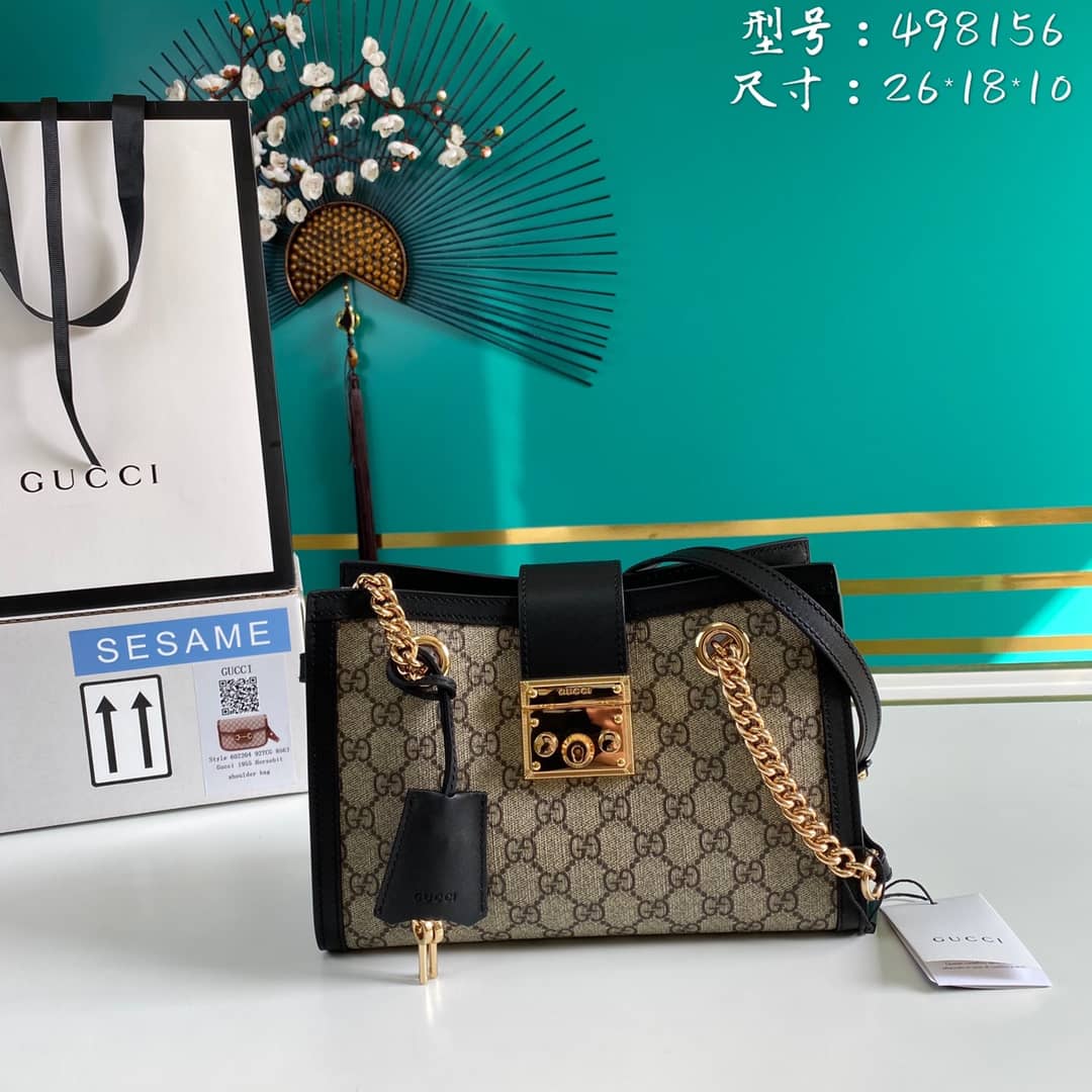 Gucci Padlock Small Berry Tote Replica 498156 - DEEPREPS