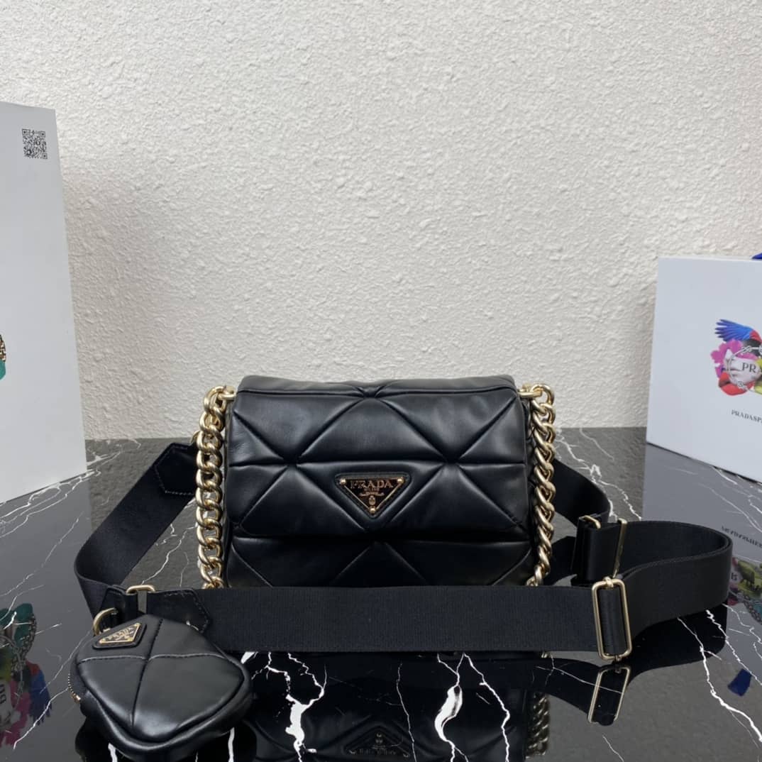 Prada System Nappa Leather Patchwork Replica Bag - DEEPREPS