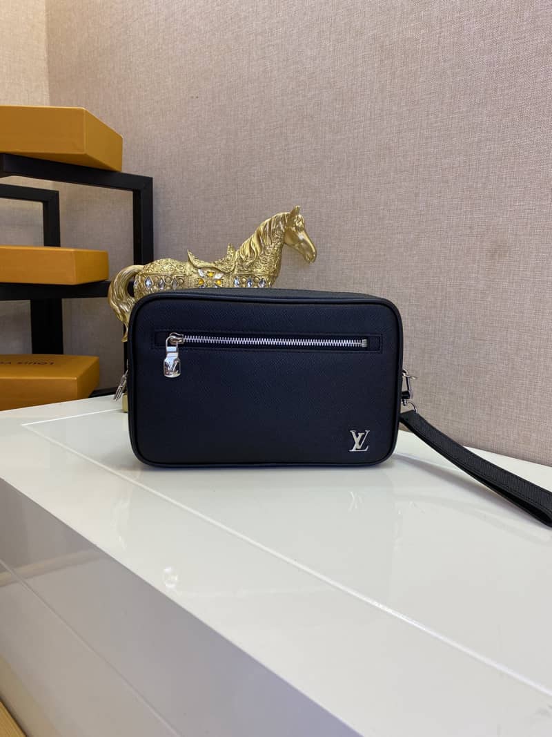 Louis Vuitton Pochette Kasai Taiga Cowhide Leather Tote Replica M30441 - DEEPREPS