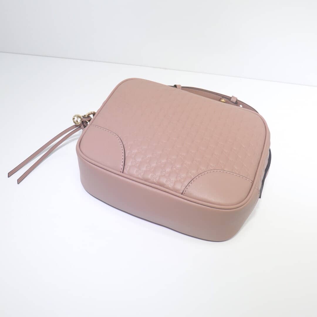 Gucci Bree Guccissima GG Leather Canvas Camera Bag Replica Apricot 449413 - DEEPREPS