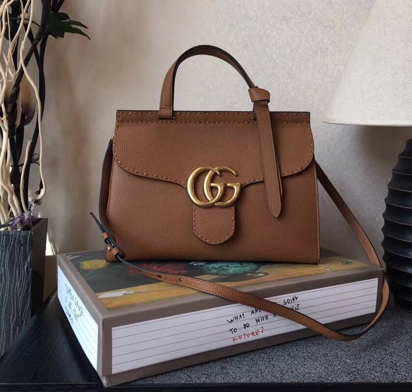 Gucci GG Marmont 2Way Shoulder Bag Replica Brown 421890 - DEEPREPS