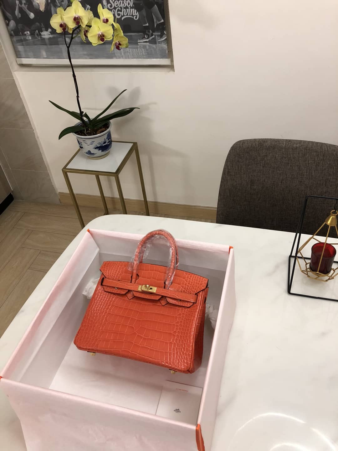 Hermes Birkin 25CM Crocodile Shiny Replica Bag - DEEPREPS