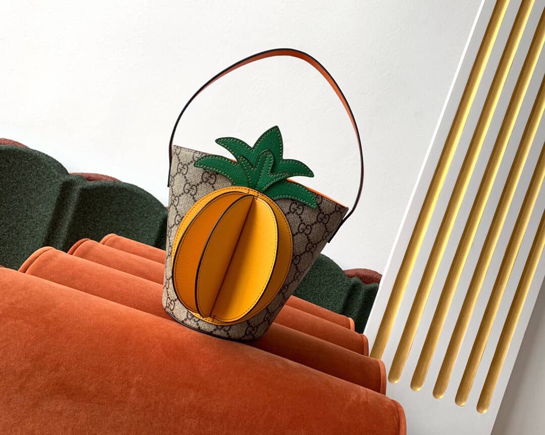 Gucci Children GG Bucket Bag With Pineapple Replica 580850 - DEEPREPS