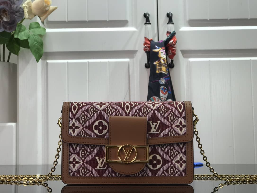 Louis Vuitton Since 1854 Dauphine Chain Replica Wallet Red M69992 - DEEPREPS