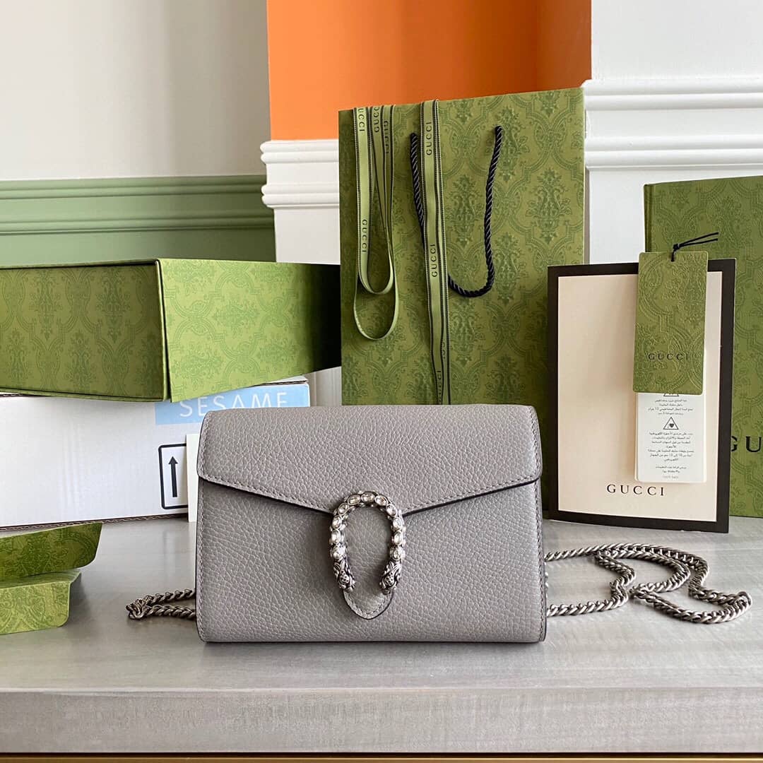 Gucci Dionysus Chain Wallet Shoulder Bag Replica Gray 401231 - DEEPREPS