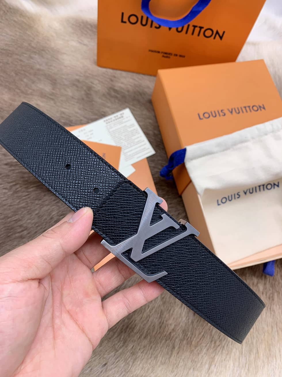 7 Star Louis Vuitton Leather Belt 40mm - DEEPREPS