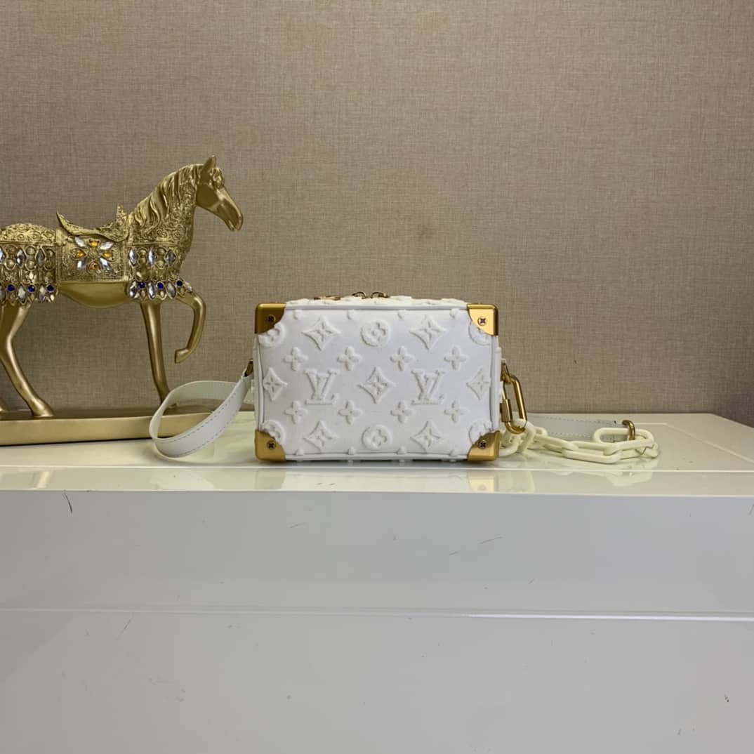 Louis Vuitton Mini Soft Trunk Monogram Canvas Replica Bag White M68970 - DEEPREPS