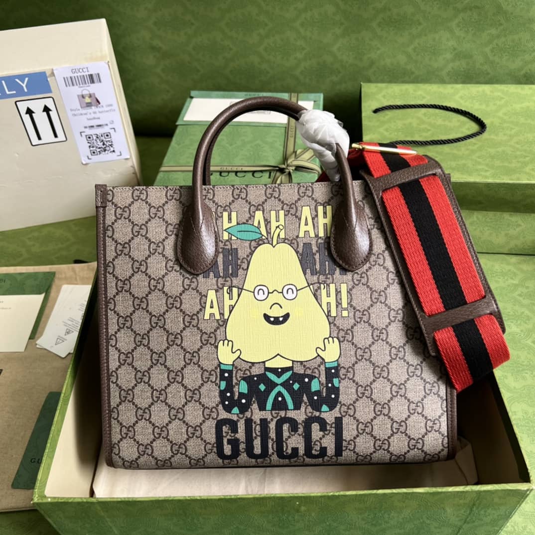 Gucci Pear Print Small Tote 703256 Replica Bag - DEEPREPS