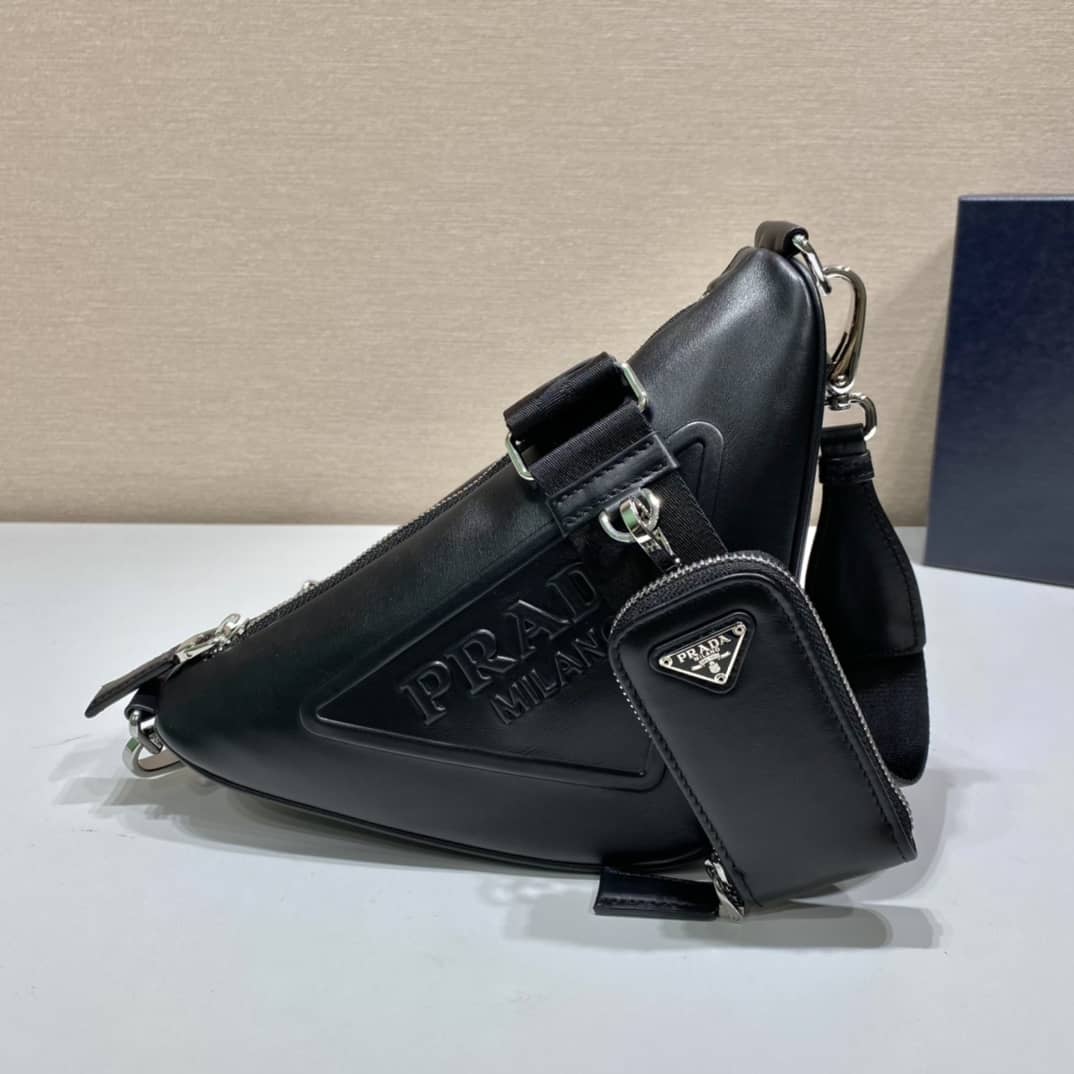 Best Replica Prada Leather Triangle Replica Shoulder Bag(ColaReps) - DEEPREPS