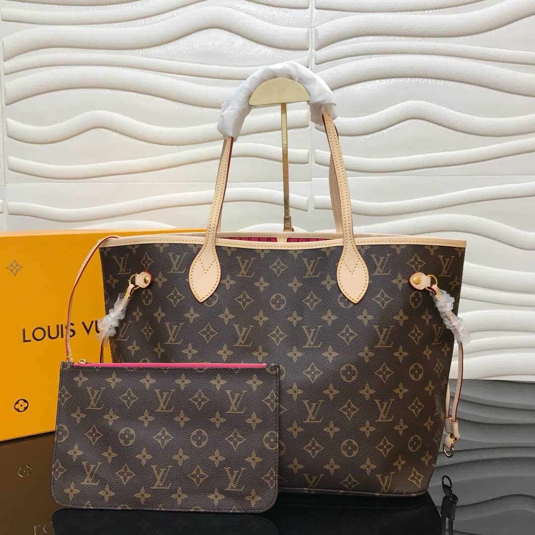 Louis Vuitton Monogram Neverfull MM Bag Replica Pink M40995 - DEEPREPS