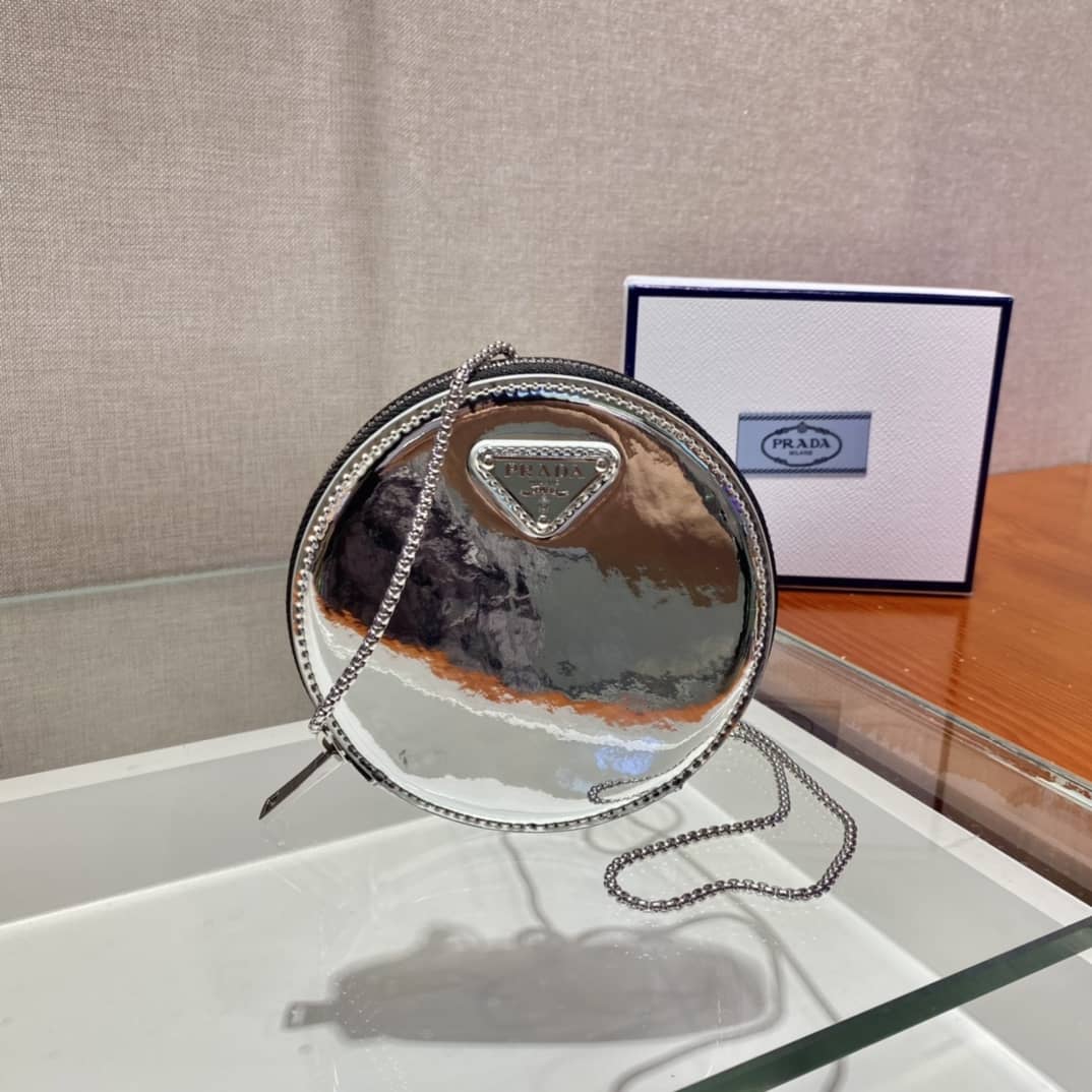 Prada Brushed Leather Mini Pouch Messenger Bag - DEEPREPS