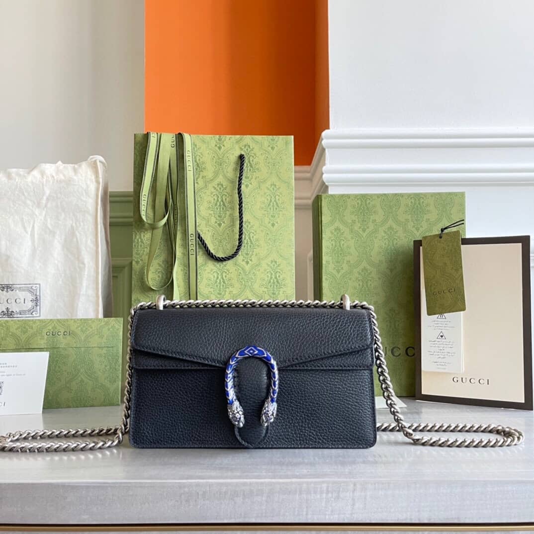 Gucci GG Dionysus Small Shoulder Bag Replica Black 499623 - DEEPREPS