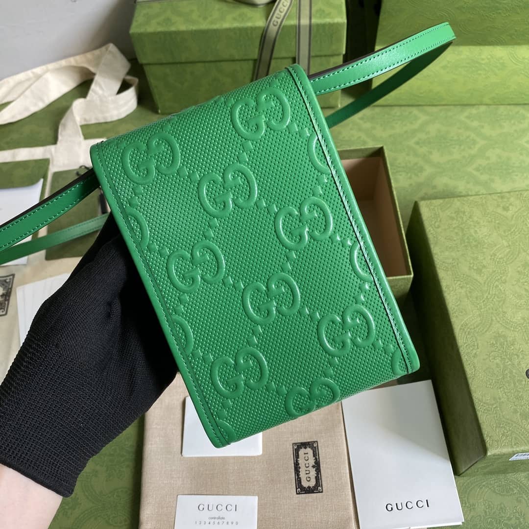 Gucci GG Embossed Mini Phone Bag Replica 625571 - DEEPREPS
