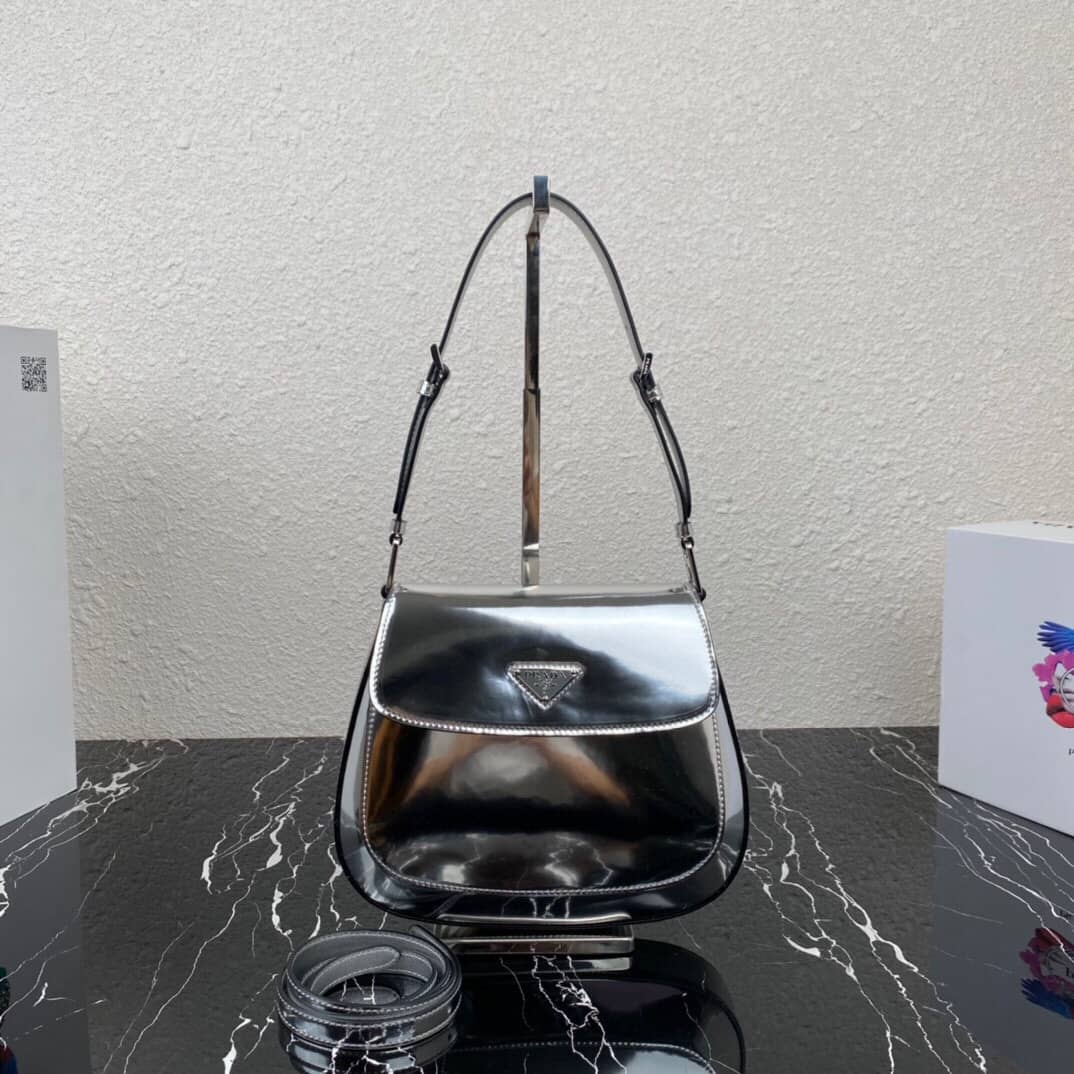 Prada Cleo Bag Dupe Brushed Leather Flap Shoulder Bag - DEEPREPS