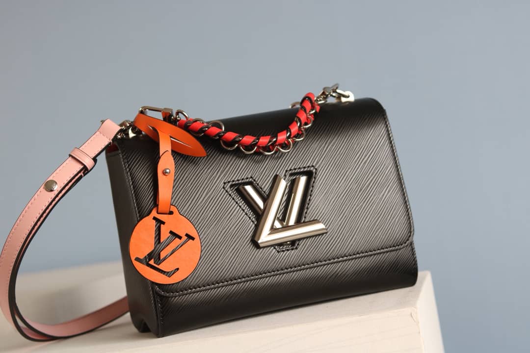 LV Tote Dupe Twist MM Crossbody Bag Replica Black M50305 - DEEPREPS