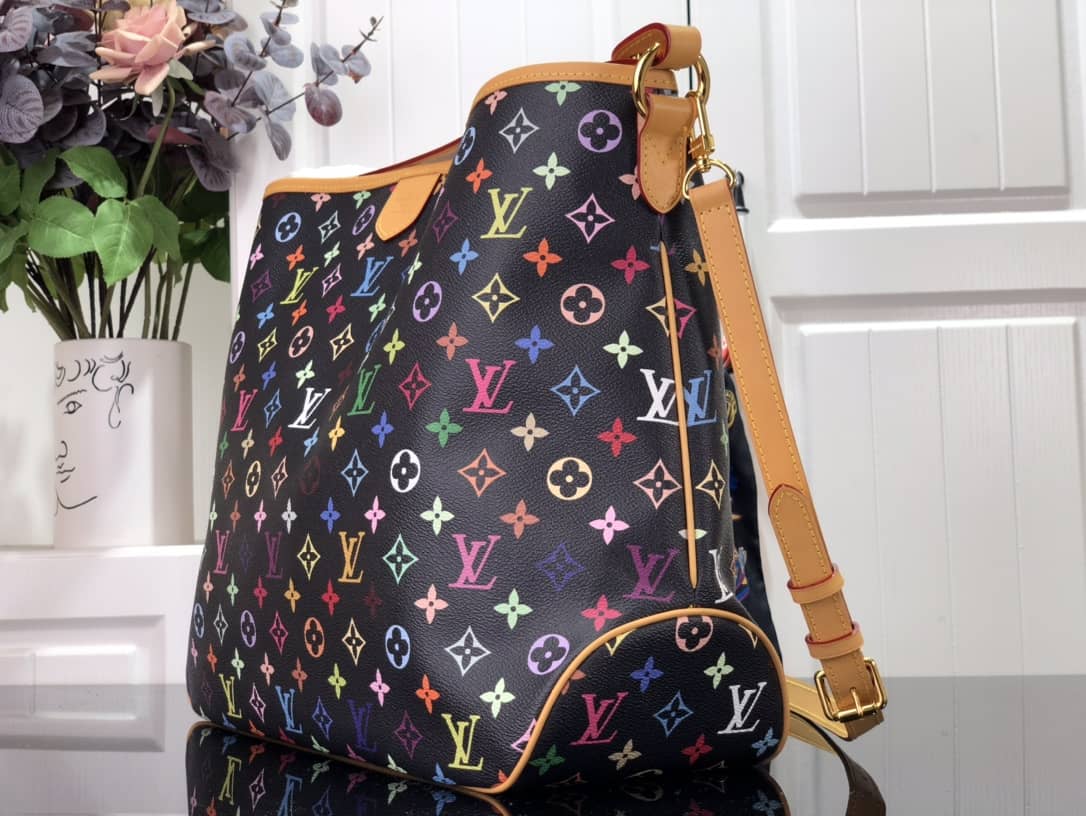 Louis Vuitton Delightful PM Monogram Multicolor Shoulder Bag Replica Black M40352 - DEEPREPS