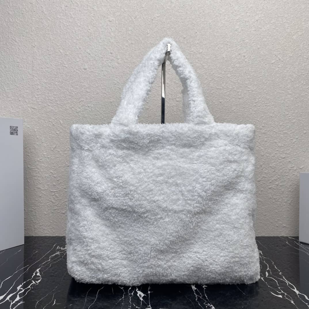 Prada Shearling Tote Shoulder Bag - DEEPREPS