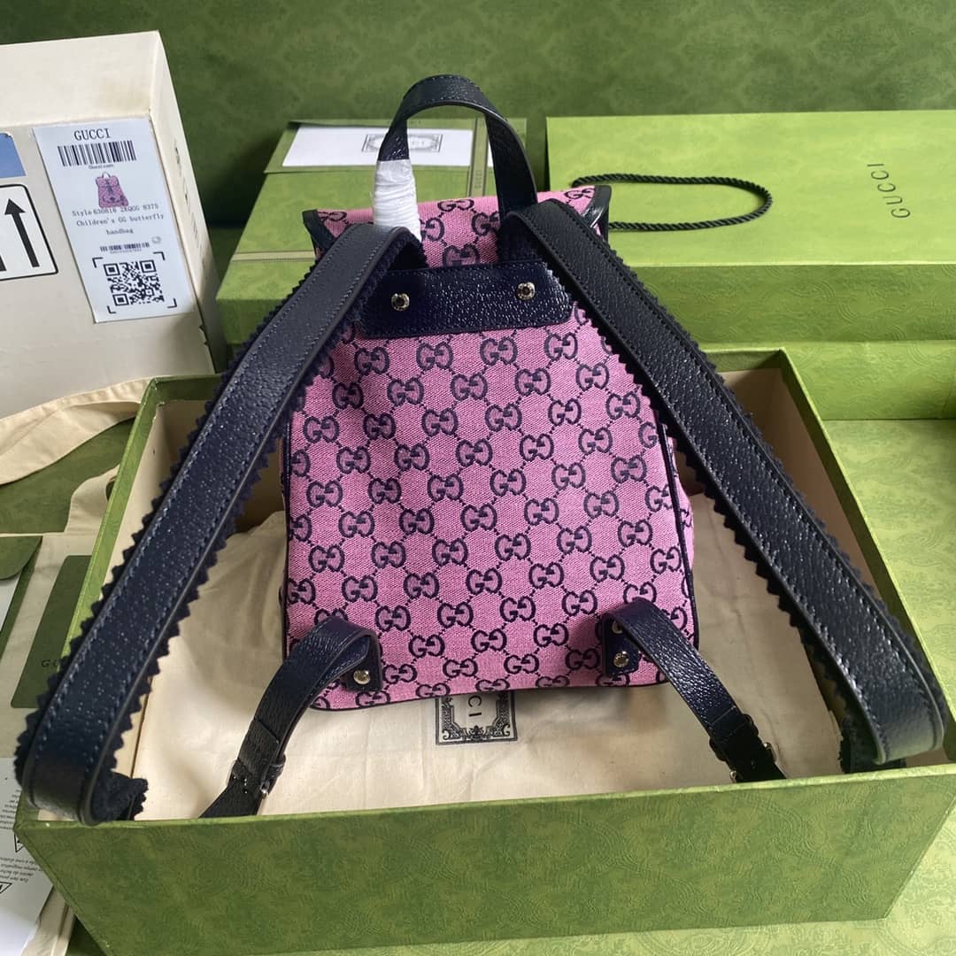 Gucci Children Multicolor GG Canvas Backpack Replica 630818 - DEEPREPS