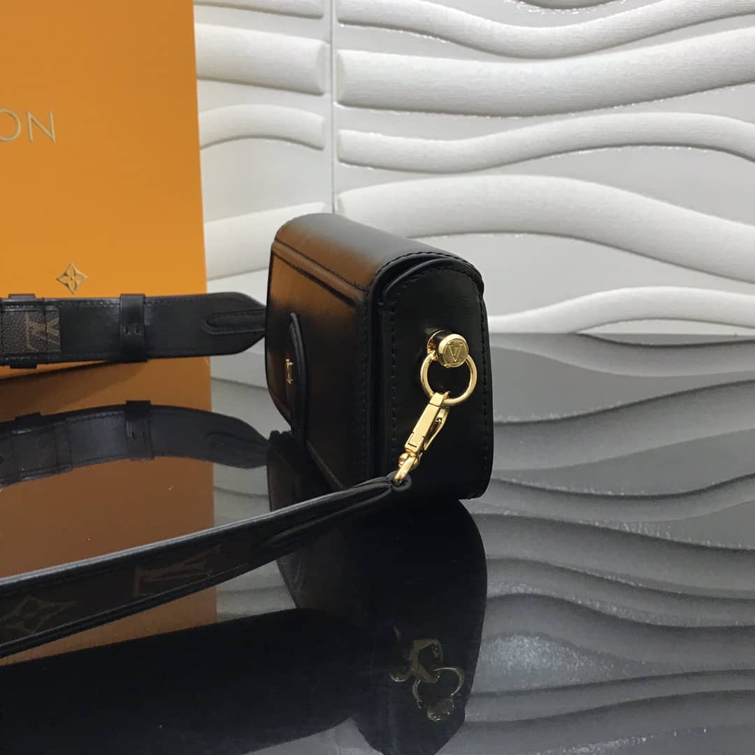 Louis Vuitton Officier Pouch Monogram Canvas Strap Replica Bag Black M69841 - DEEPREPS