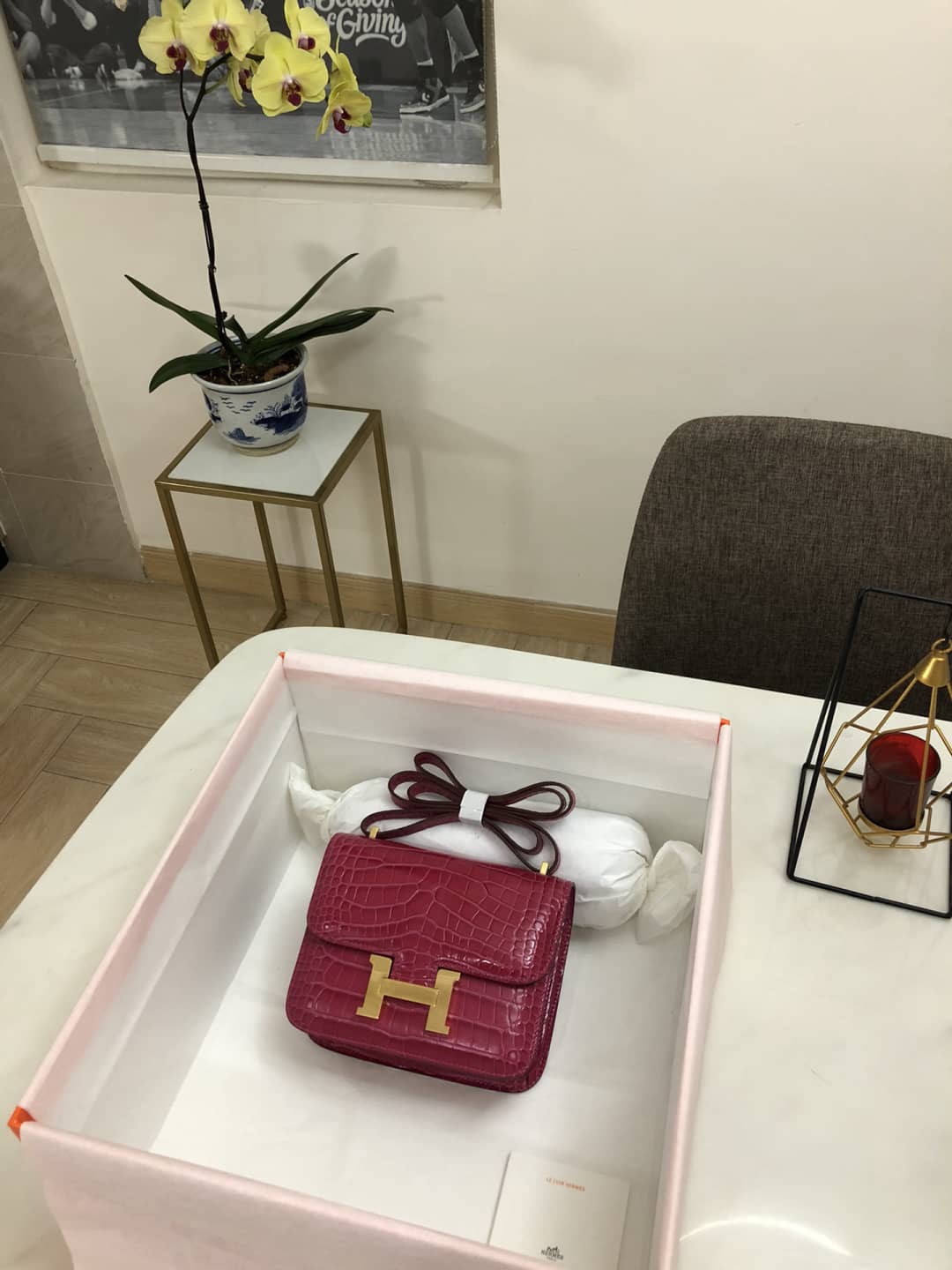 Hermes Replica Constance 18CM Crocodile Shiny Bag - DEEPREPS