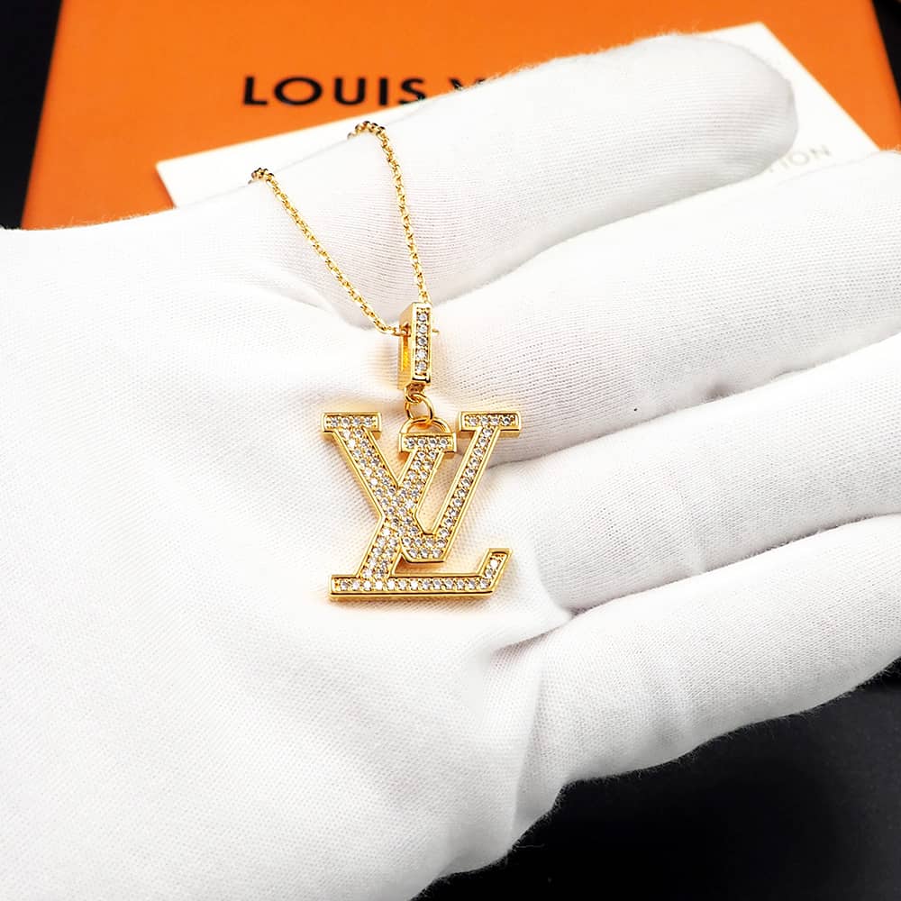 Knockoff Louis vuitton Logo Necklace - DEEPREPS
