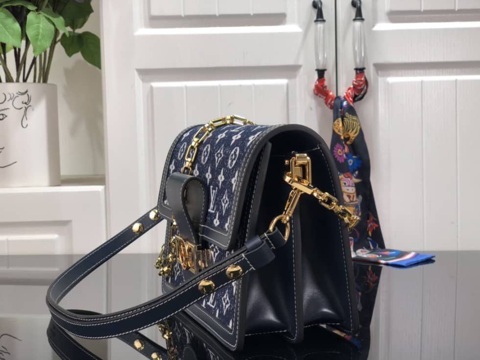 Louis Vuitton Dauphine MM Denim Leather M59631 Replica Shoulder Bag - DEEPREPS