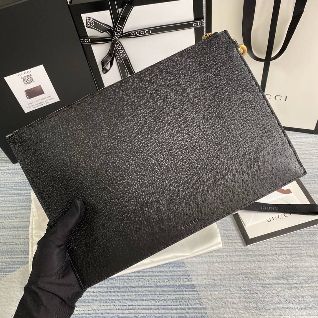 Gucci GG Marmont Leather Pouch Replica 475317 - DEEPREPS