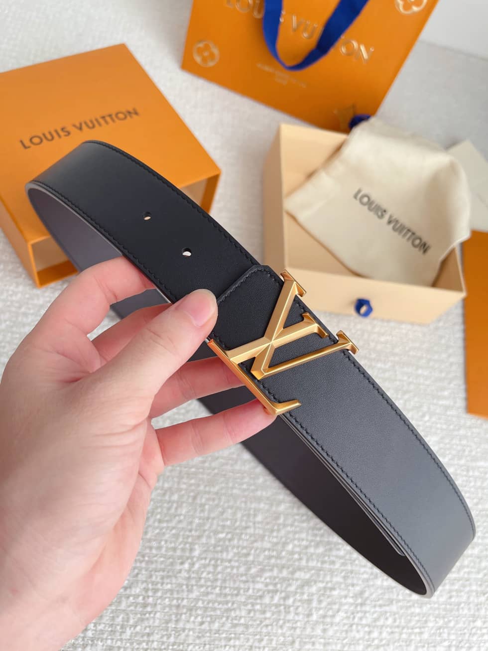 7 Star Louis Vuitton Leather Belt 40mm - DEEPREPS