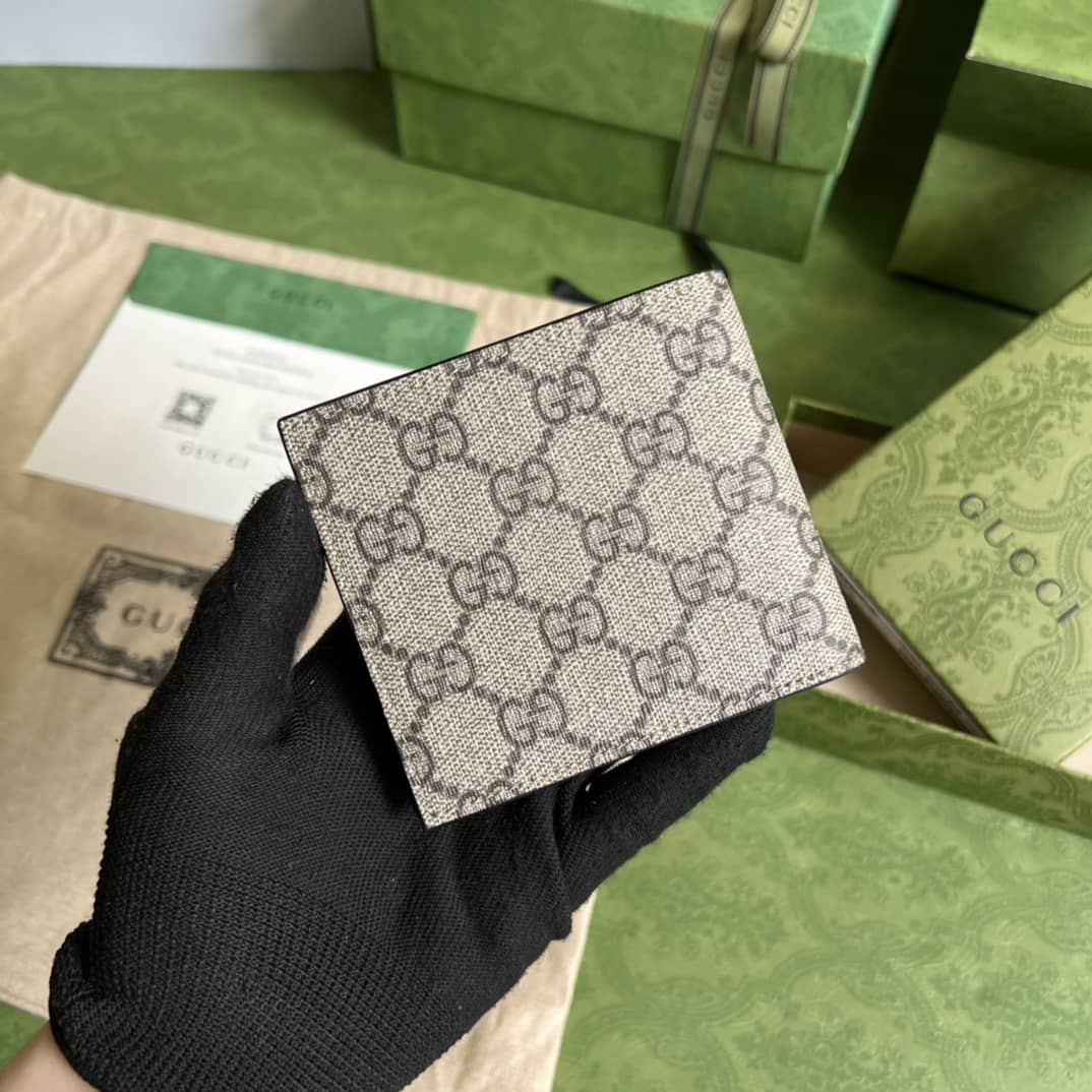 Gucci GG Supreme Graphic-print Bi-fold 451268 Replica Wallet - DEEPREPS