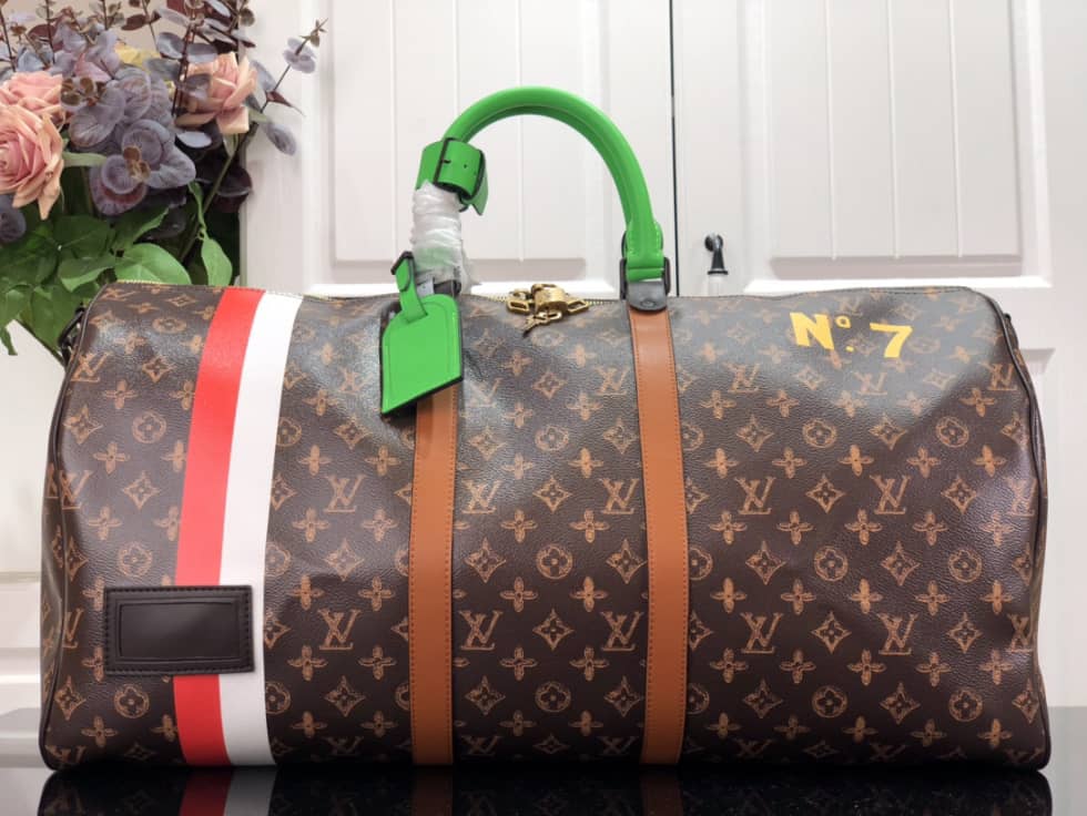 LV Duffle Bag Replica Keepall Bandouliere 55 Virgil Abloh’s Trunk M59661 - DEEPREPS