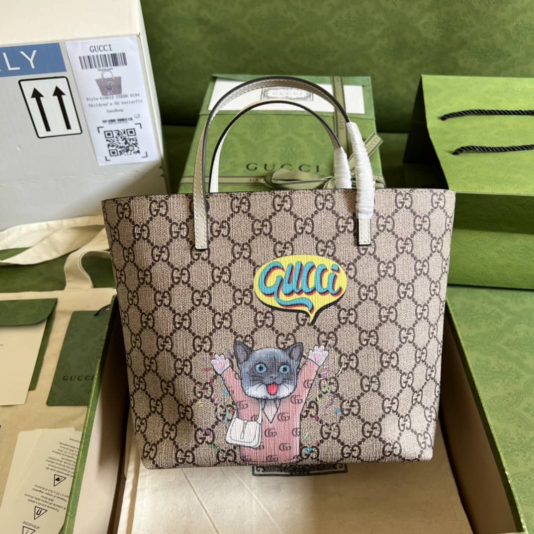 Gucci Children Cat Print Tote 410812 Replica Bag - DEEPREPS