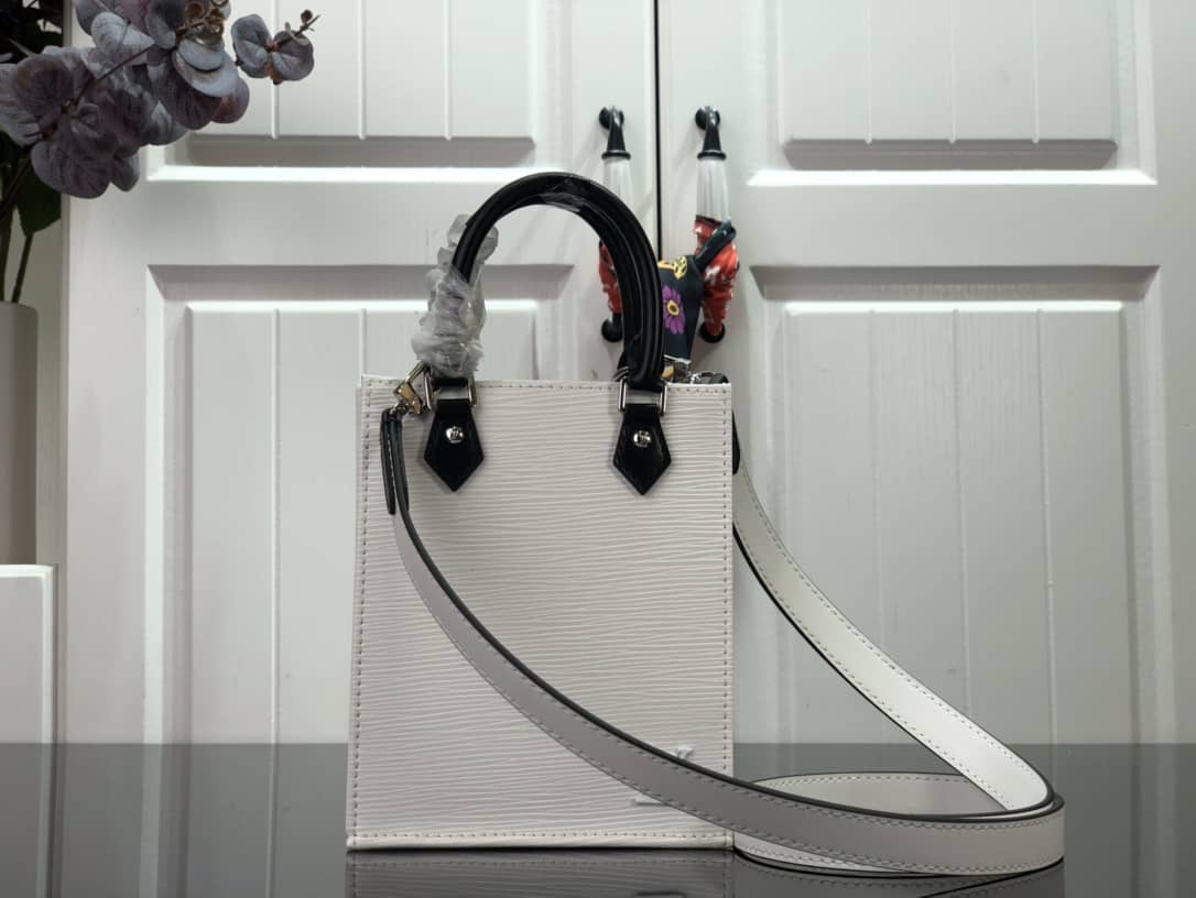 Louis Vuitton Petit Sac Plat Flat Shoulder Bag Replica White M80169 - DEEPREPS
