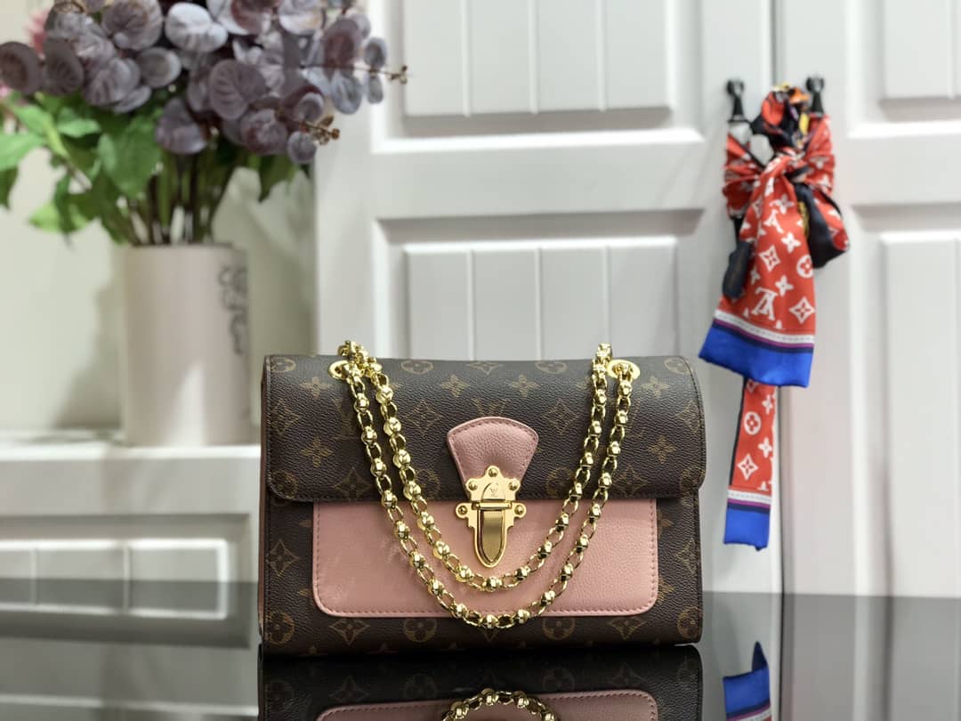Louis Vuitton Monogram Canvas Victoire Chain Bag Replica Pink M41731 - DEEPREPS