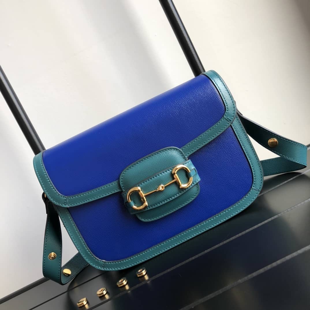 Gucci Horsebit 1955 Shoulder Bag Replica Blue 602204 - DEEPREPS