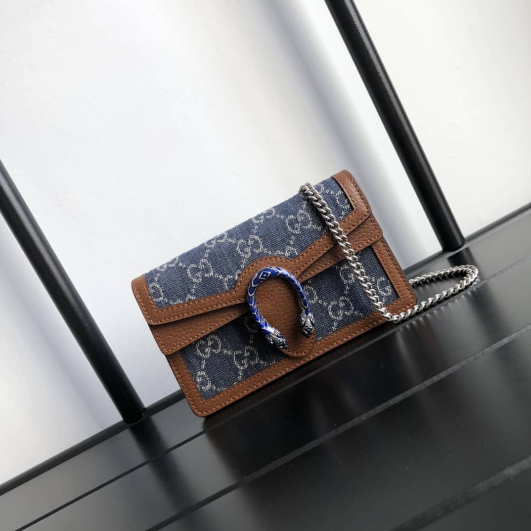 Gucci Dionysus GG Supreme Super Mini Bag Replica Blue 476432 - DEEPREPS